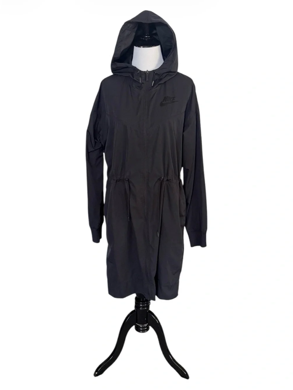Nike Windrunner Long Black Jacket Size Small